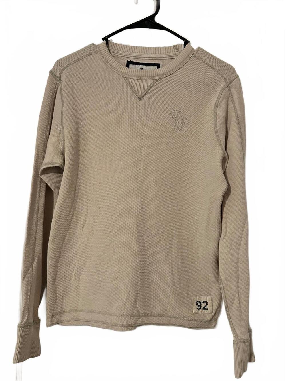 Abercrombie & Fitch Kids Long Sleeve Thermal Shirt Beige Size XL